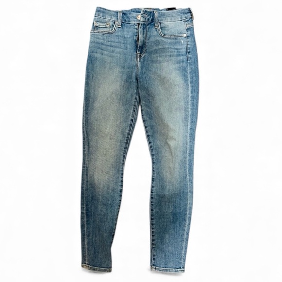 7 For All Mankind Denim - 7 For All Mankind Women's High Rise Jeans - Light Blue